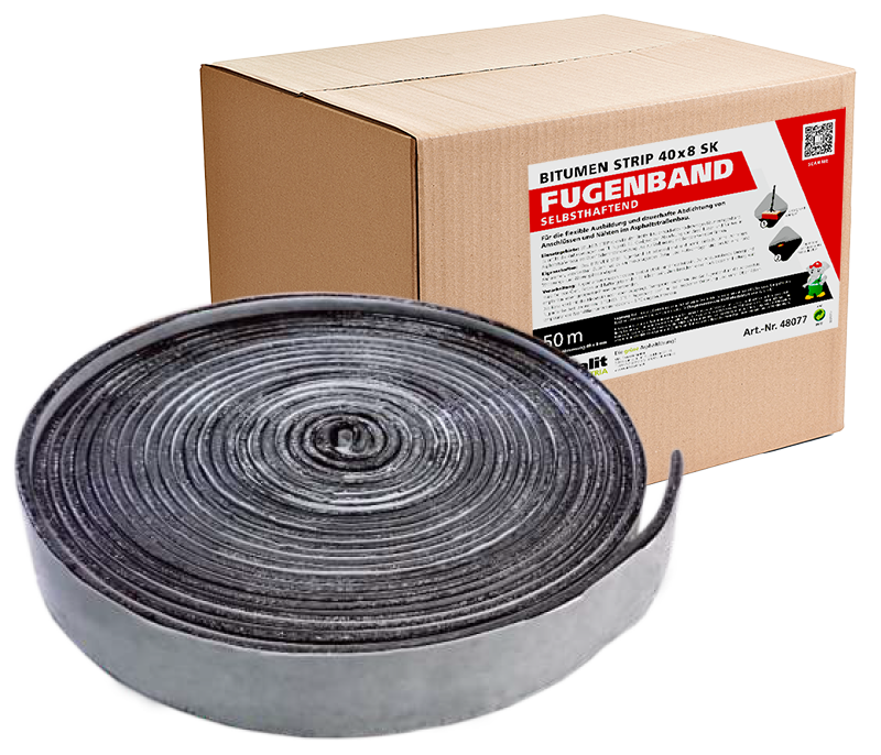 Kebu Bitumenfugenband 40x8 Mm - 36 Meter Asphalt Fugenband Für Straßenbau