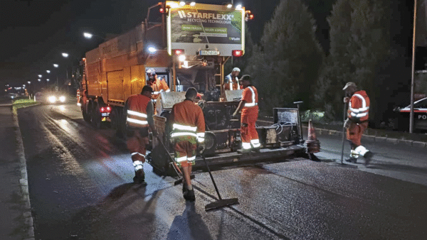Asphaltdeckensanierung über Nacht mit STARFLEXX®